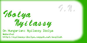 ibolya nyilassy business card